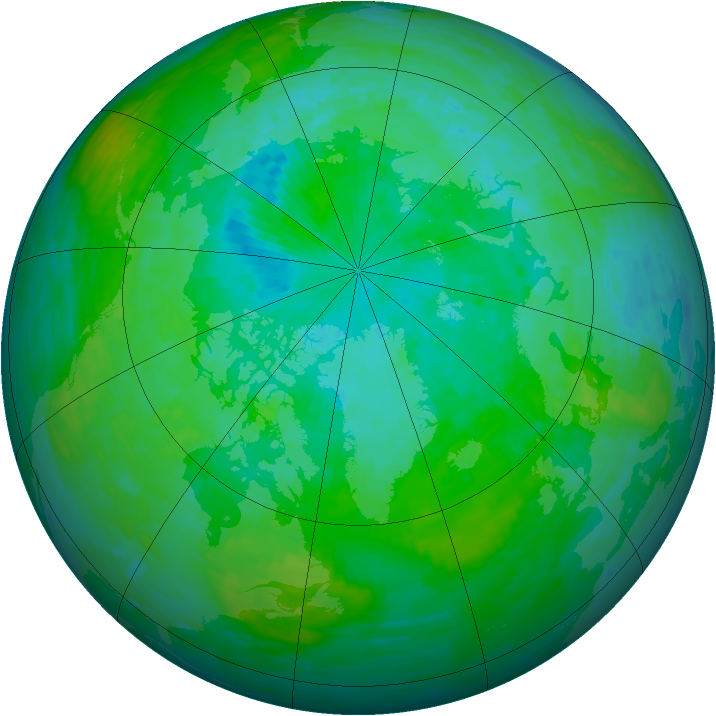 Arctic ozone map for 23 July 1993